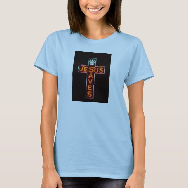 Jesus Saves Sign T-Shirt (Front)