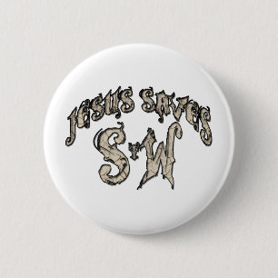 Jesus Saves Spread the Word 6 Cm Round Badge