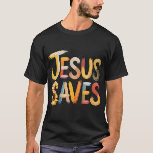Jesus Saves Sunflower Subtle Christian Religious F T-Shirt