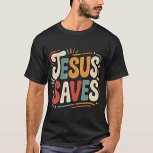 Jesus Saves Sunflower Subtle Christian Religious F T-Shirt