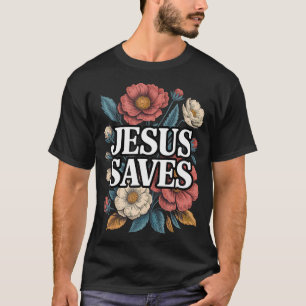 Jesus Saves Sunflower Subtle Christian Religious F T-Shirt