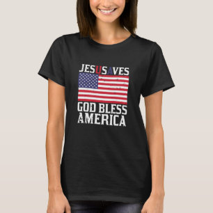 Jesus Saves USA God Bless America T-Shirt