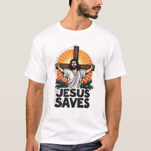 Jesus Saves Vintage Engraving Faith Shirt (1)