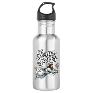 Jesus Saves Volleyball Vintage Christian Shirt 532 Ml Water Bottle