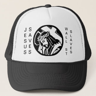 JESUS SAVES WALL STREET SLAVES TRUCKER HAT