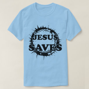 Jesus Saves with Crown of Thorns T-Shirt