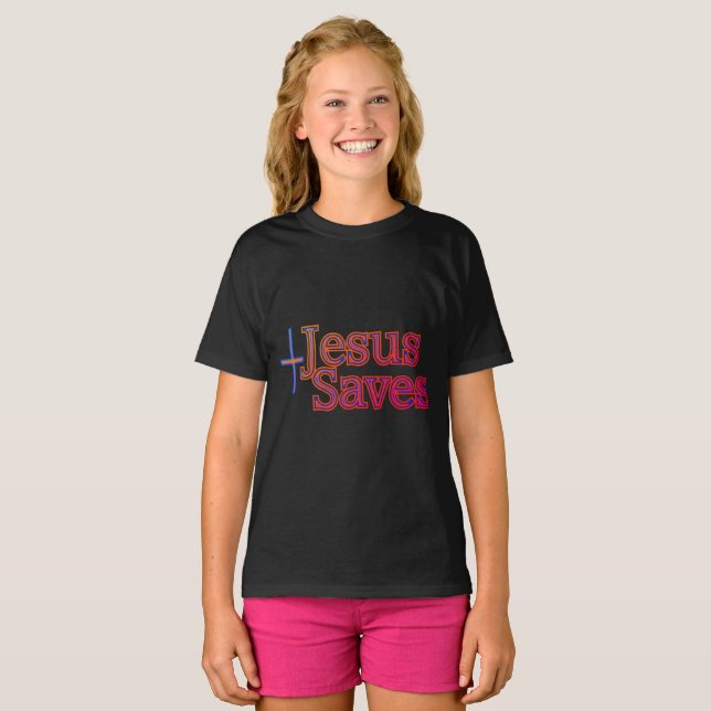 Jesus Saves Youth T-Shirt (Front Full)