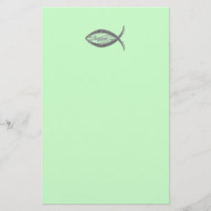 Jesus Saviour Fish Symbol Stationery