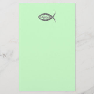 Jesus Saviour Fish Symbol Stationery