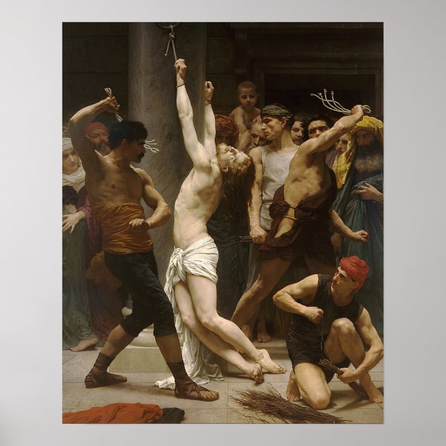 Jesus Scourging at the Pillar Passion of Christ A Poster (Front)