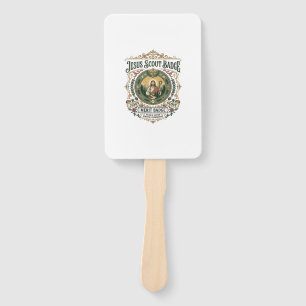 Jesus Scout Badge Merit Badge Jesus Scout Badge Me Hand Fan