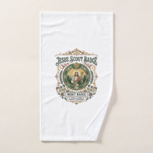 Jesus Scout Badge Merit Badge Jesus Scout Badge Me Hand Towel