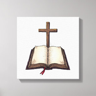 Jesus Scripture Vintage Engraving Faith Shirt (1) Canvas Print