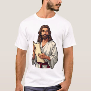 Jesus Scroll Scripture Vintage Engraving Tee 2