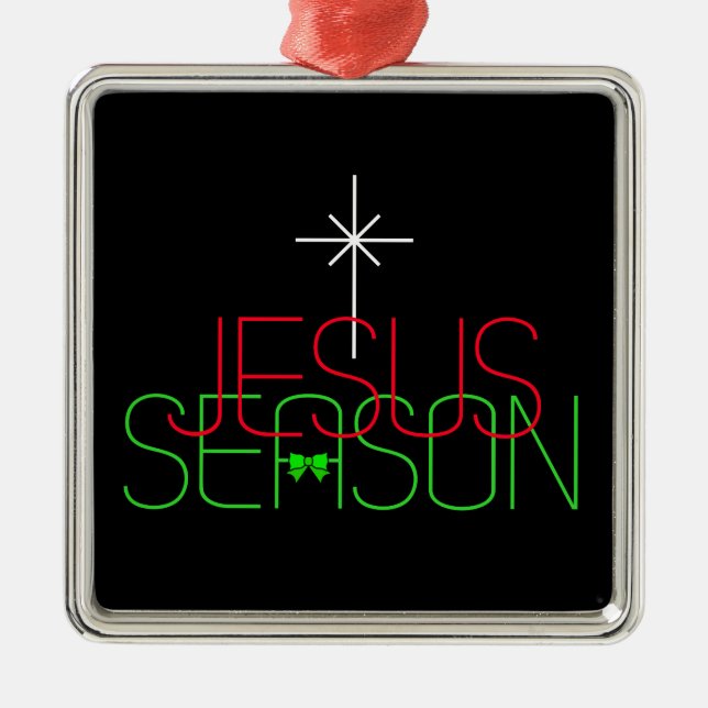 Jesus Season Metal Tree Decoration (Front)