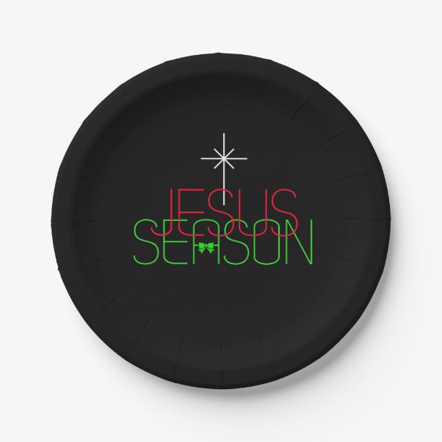 Jesus Season Paper Plate (Front)