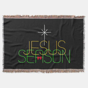 Jesus Season Throw Blanket