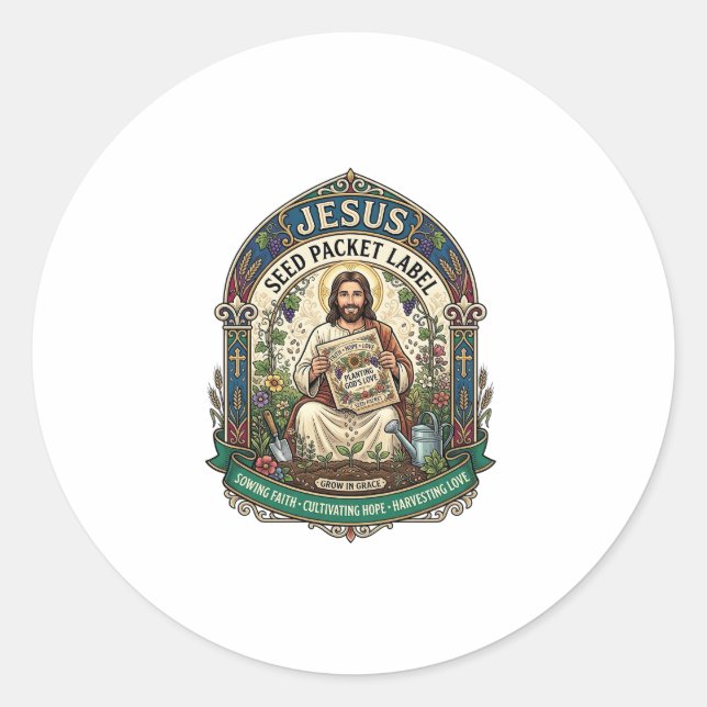 Jesus Seed Packet Label Jesus Seed Packet Christia (Front)