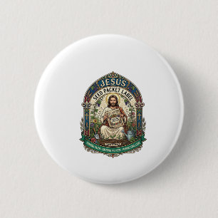 Jesus Seed Packet Label Jesus Seed Packet Christia 6 Cm Round Badge