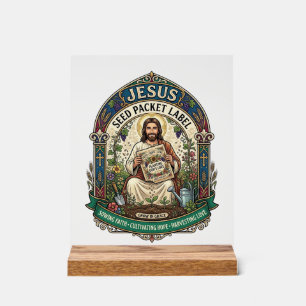 Jesus Seed Packet Label Jesus Seed Packet Christia Acrylic Sign