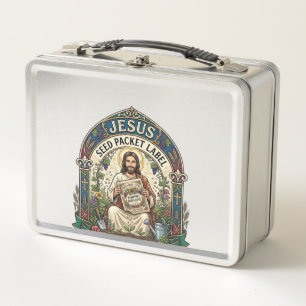 Jesus Seed Packet Label Jesus Seed Packet Christia Metal Lunch Box