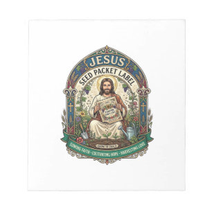 Jesus Seed Packet Label Jesus Seed Packet Christia Notepad