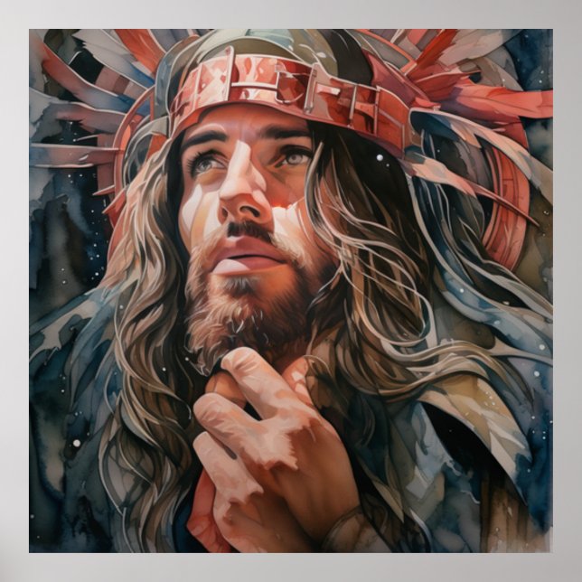 Jesus Seeking Direction From The Father  Poster (Front)