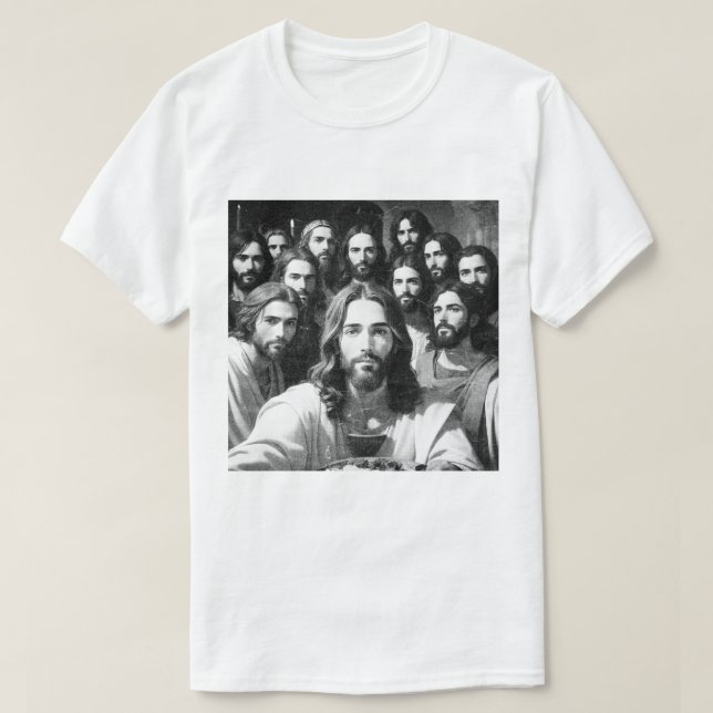 Jesus selfies with 12 disciples T-Shirt (Design Front)