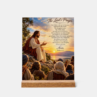 Jesus Sermon on the Mount Lord’s Prayer Acrylic Sign