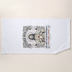 Jesus Sewing Quilting Shirt Christian Graphic_1 Beach Towel