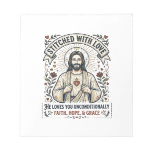 Jesus Sewing Quilting Shirt Christian Graphic_1 Notepad