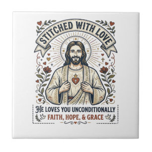 Jesus Sewing Quilting Shirt Christian Graphic_1 Tile