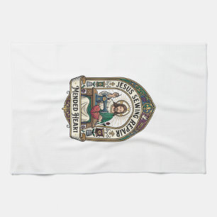 Jesus Sewing Repair Mended Heart Jesus Sewing Repa Tea Towel