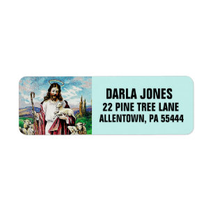 JESUS SHEPHARD CHRISTIAN RETURN ADDRESS LABELS