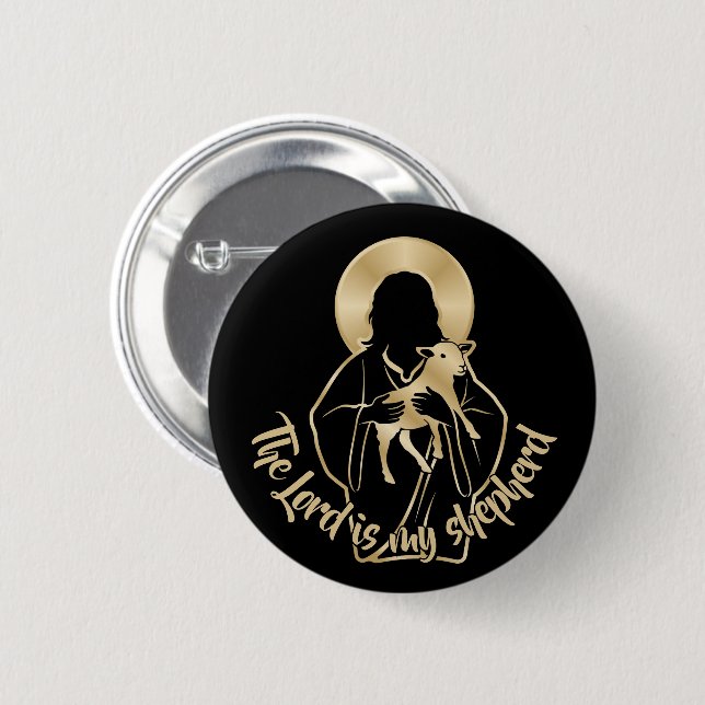 Jesus Shepherd 6 Cm Round Badge (Front & Back)