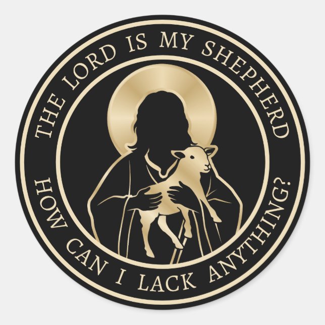 Jesus Shepherd Classic Round Sticker (Front)