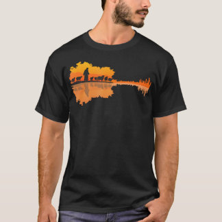 Jesus Shepherd Guitar Lake Reflection Christian T-Shirt