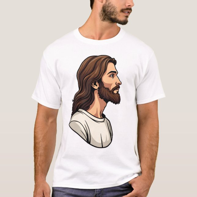 Jesus Side Profile Vintage Engraving Tee 2 (Front)