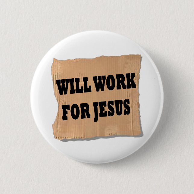 Jesus Sign (Button) 6 Cm Round Badge (Front)