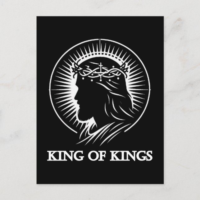 Jesus silhouette King of kings  Postcard (Front)