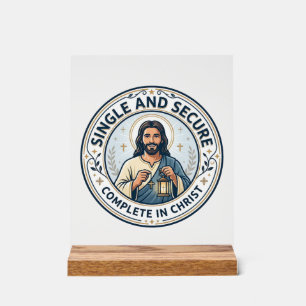 Jesus Singleness Waiting Season Shirt Faith Based Acrylic Sign