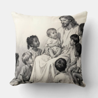 Jesus Sitting with Children Cushion