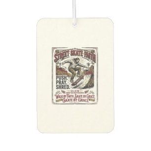 Jesus Skate Longboard Shirt Christian Car Air Freshener