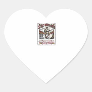 Jesus Skate Longboard Shirt Christian Heart Sticker