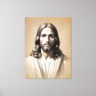 Jesus sketch 6 canvas print