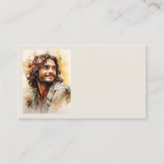 Jesus Smiling Business Cards