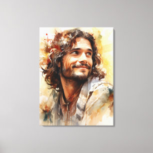 Jesus Smiling Canvas Print