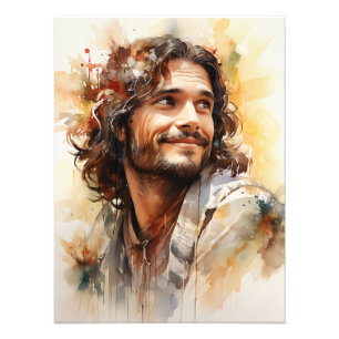 Jesus Smiling Photo Print