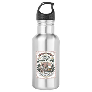 Jesus Snowy Chapel Jesus Snowy Chapel Christian Fa 532 Ml Water Bottle