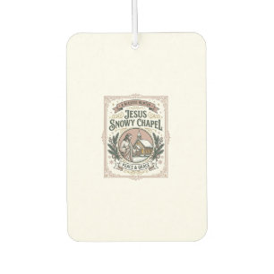 Jesus Snowy Chapel Jesus Snowy Chapel Christian Fa Car Air Freshener